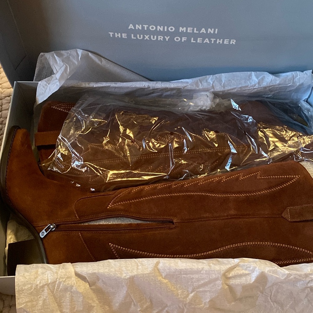 NIB Antonio Melani Suede Boots sz 9 purchased new, never been out of the box